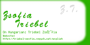 zsofia triebel business card